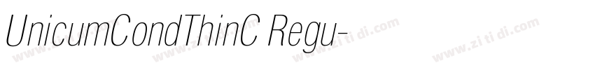 UnicumCondThinC Regu字体转换